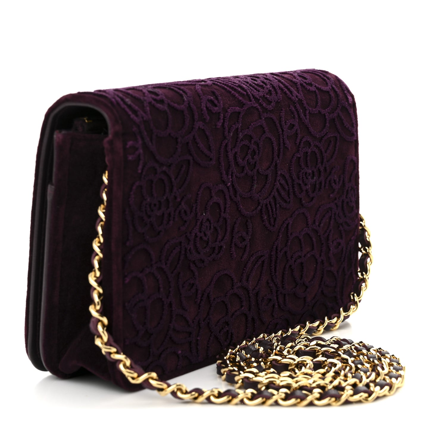 Velvet Metiers D'Art Wallet On Chain WOC Burgundy