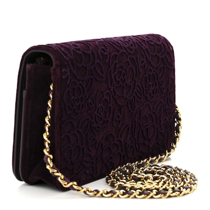 Chanel Velvet Metiers D'Art Wallet On Chain WOC Burgundy 3 of 12