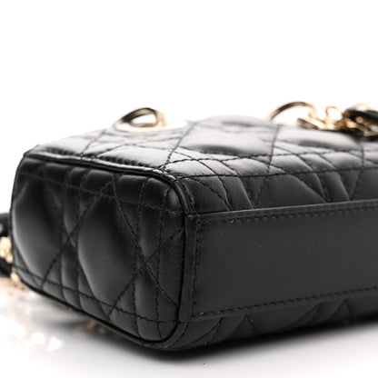 Christian Dior Lambskin Cannage Micro Lady D-Joy Black 9 of 10