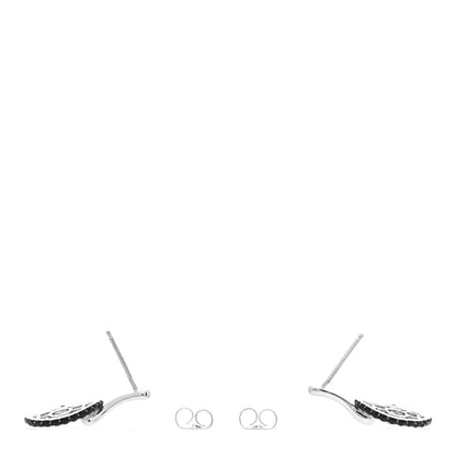 Roberto Coin 18K White Gold Diamond Black Sapphire Fantasia Drop Earrings 3 of 5