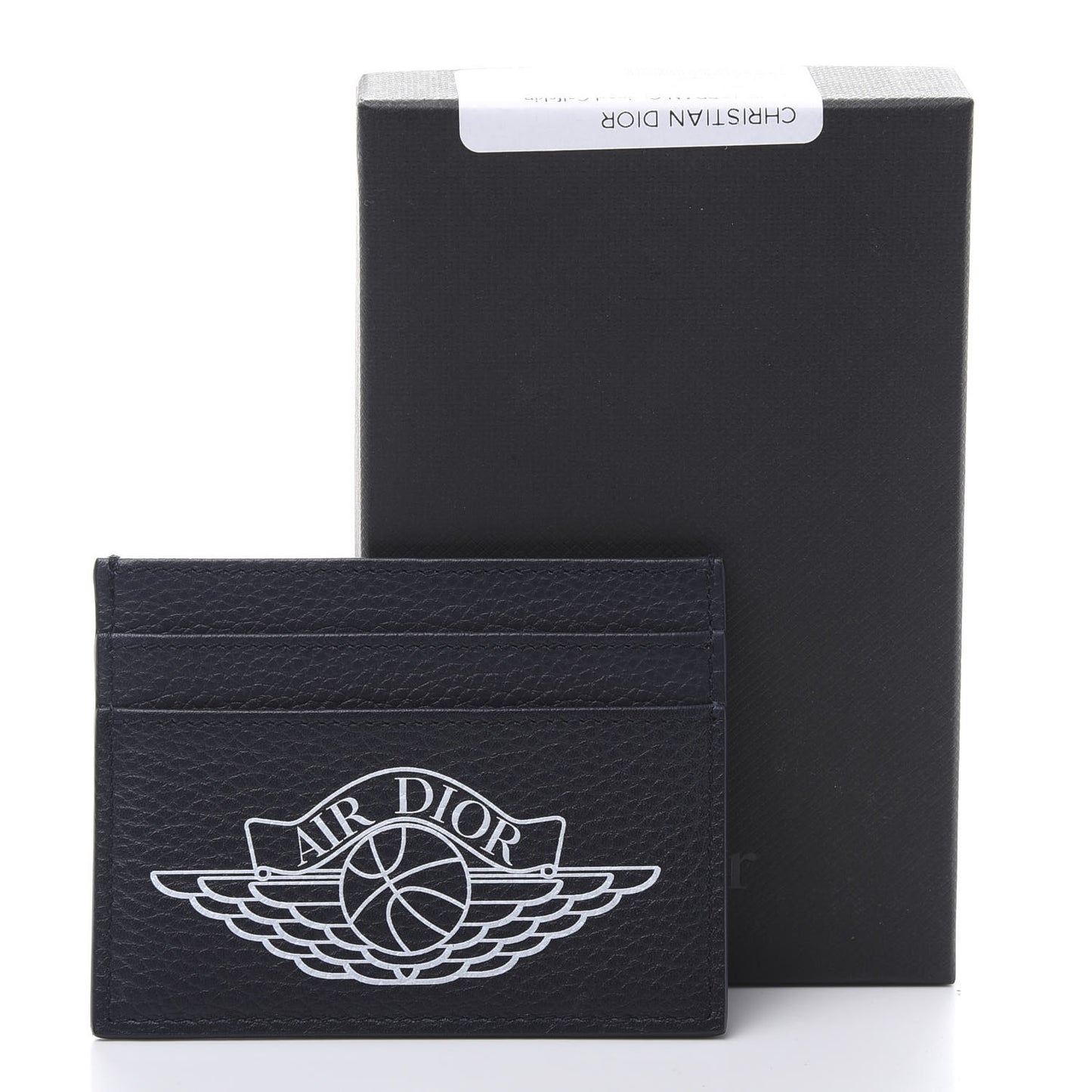 X AIR JORDAN Grained Calfskin Card Holder Bleu
