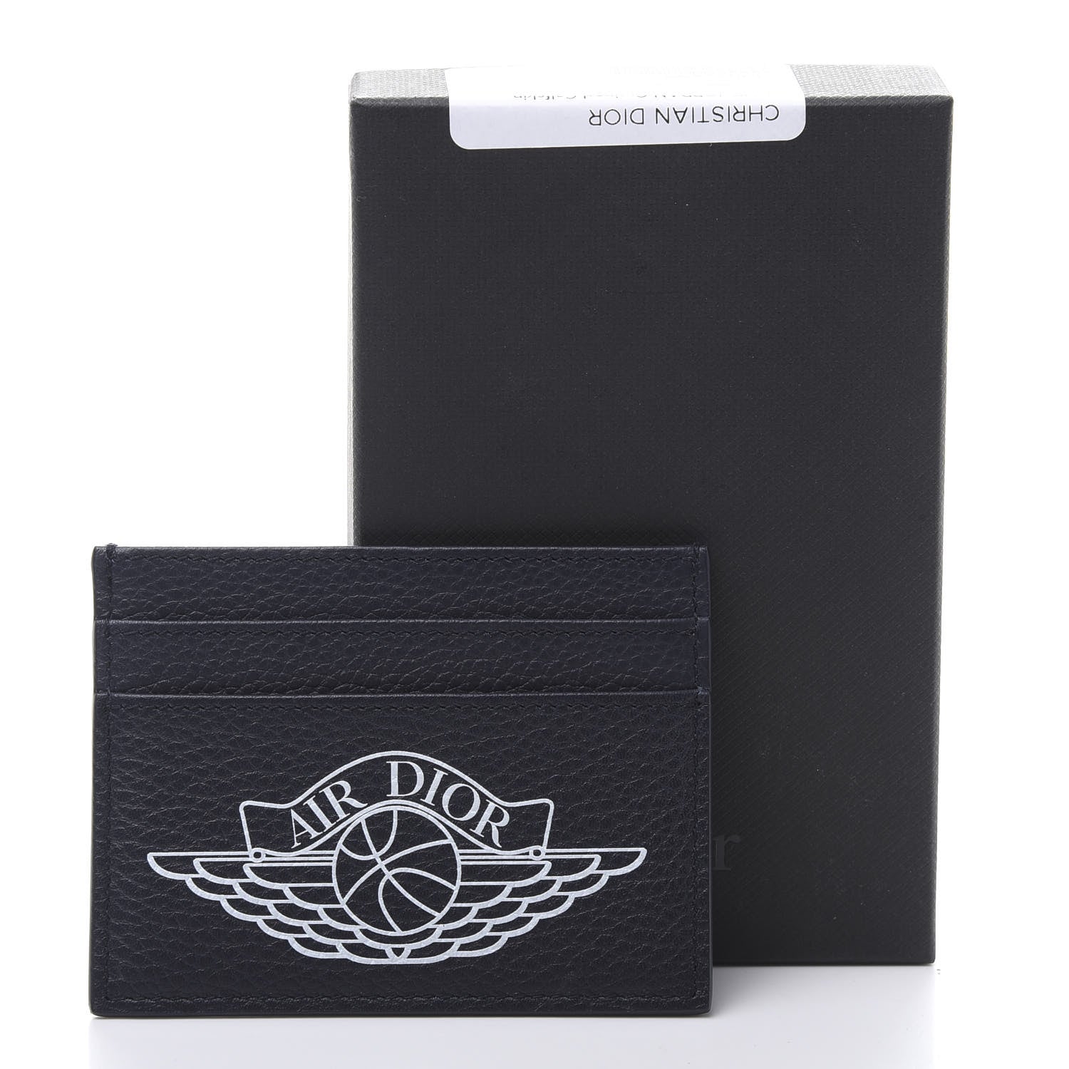 Christian Dior X AIR JORDAN Grained Calfskin Card Holder Bleu 9 of 9
