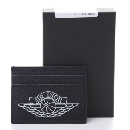 Christian Dior X AIR JORDAN Grained Calfskin Card Holder Bleu 9 of 9
