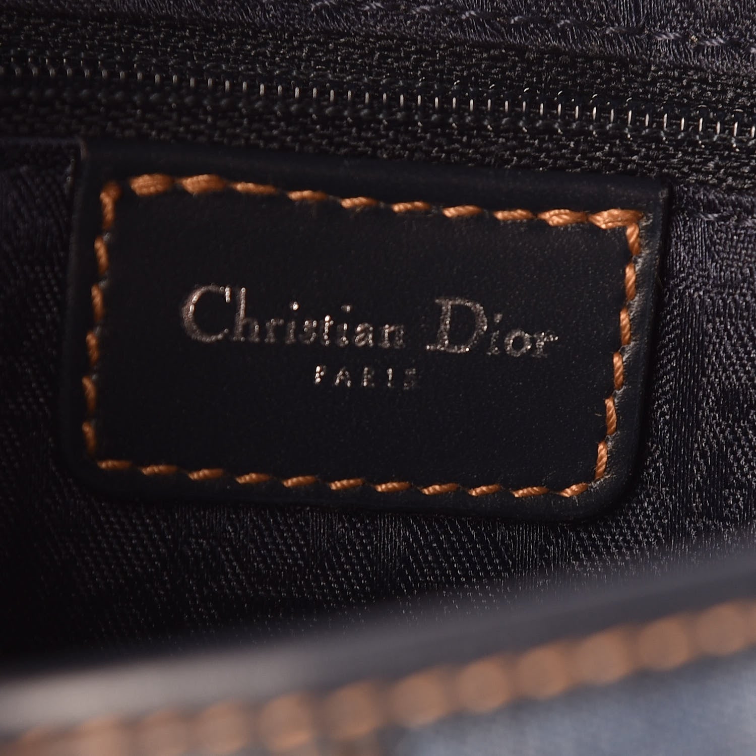 Christian Dior Denim Embroidered Saddle Bag Blue Multi 6 of 12