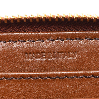 Burberry House Check Bridle Calfskin Ziggy Zip Around Wallet Dark Tan 7 of 10