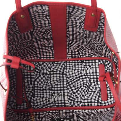 MCM Visetos Medium Liz Reversible Shopper Tote Ruby Red 6 of 14