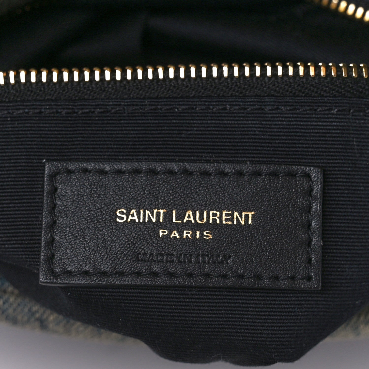 Saint Laurent Denim Quilted Small Loulou Puffer Monogram Chain Satchel Rodeo Blue 7 of 12