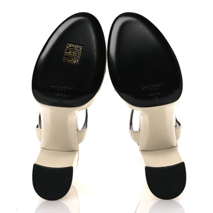 Saint Laurent Vendome Bianca 85 Platform Sandals 38 Pearl 7 of 12