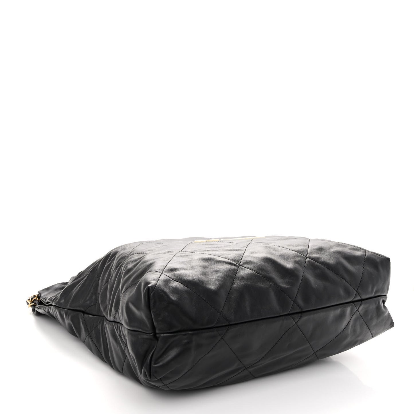 Calfskin Quilted Large Chanel 22 Black