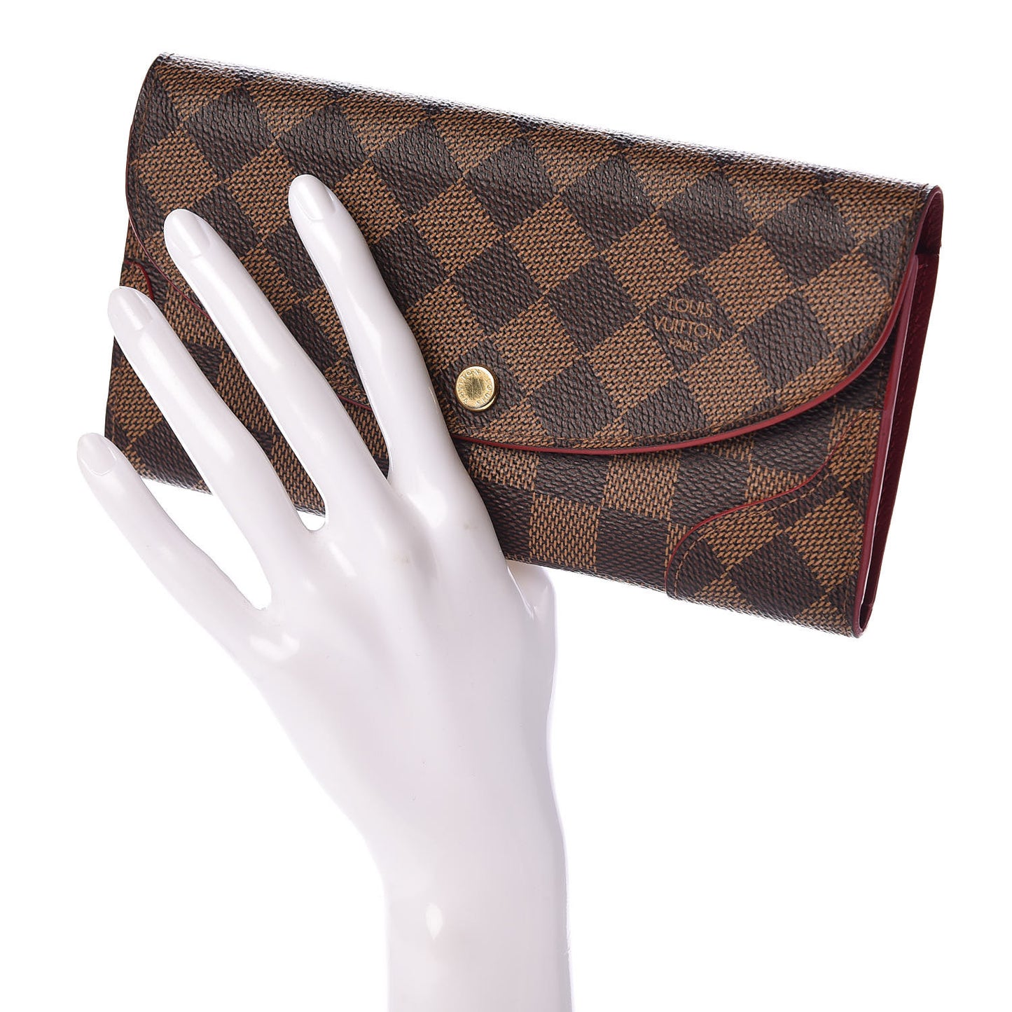 Damier Ebene Caissa Wallet Cherry