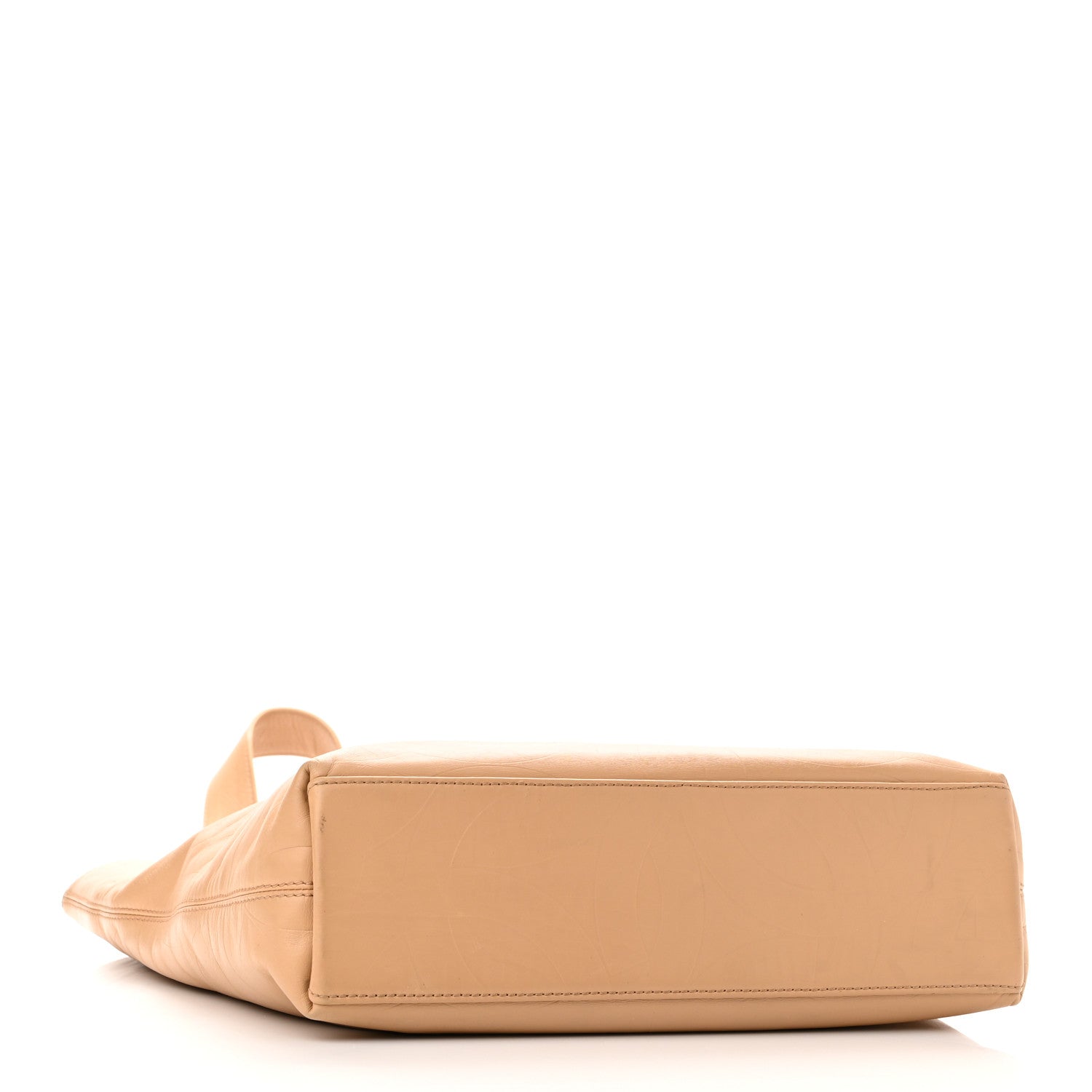 Chanel Calfskin Embossed CC Shoulder Bag Beige 4 of 11