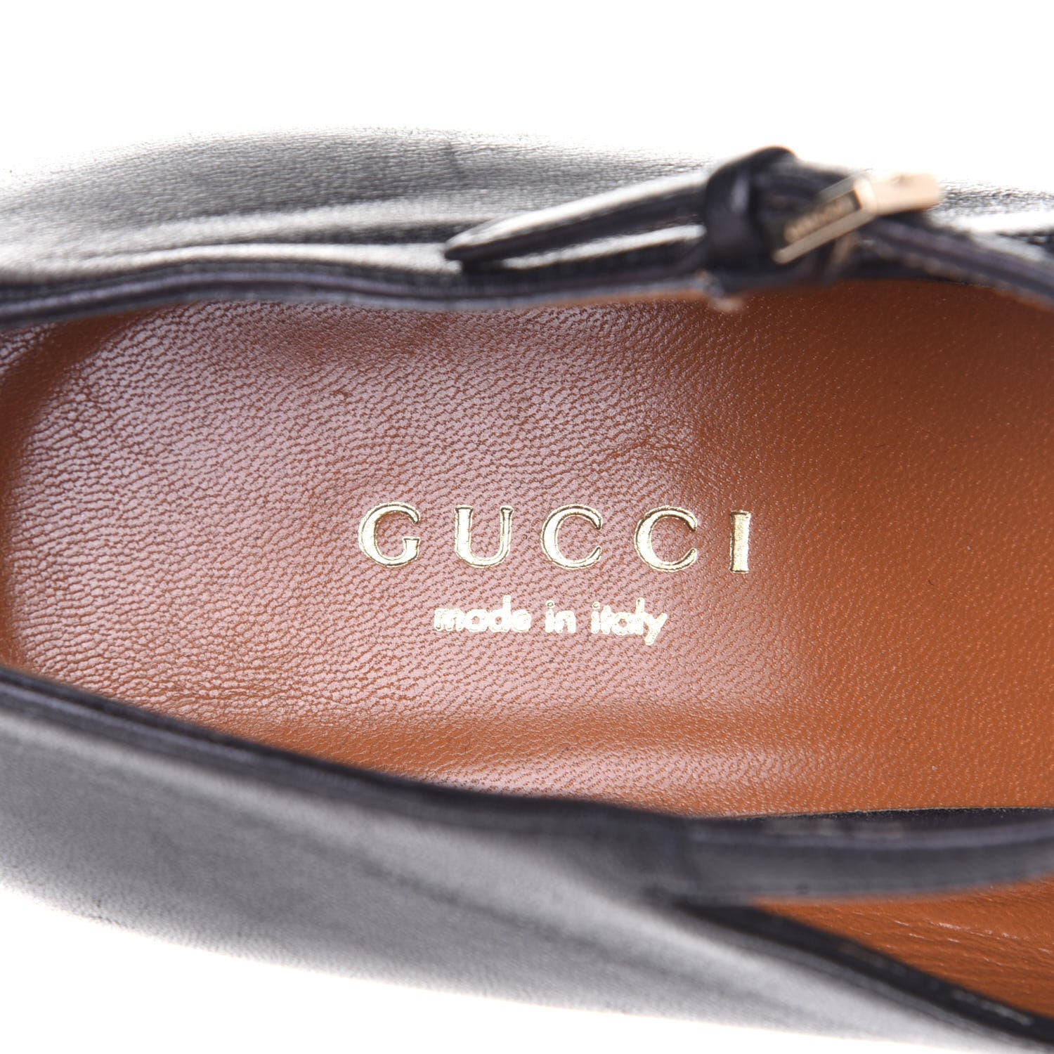 Gucci Calfskin T Strap Peep Toe Platform High Heel Pumps 37 Black 19 of 21