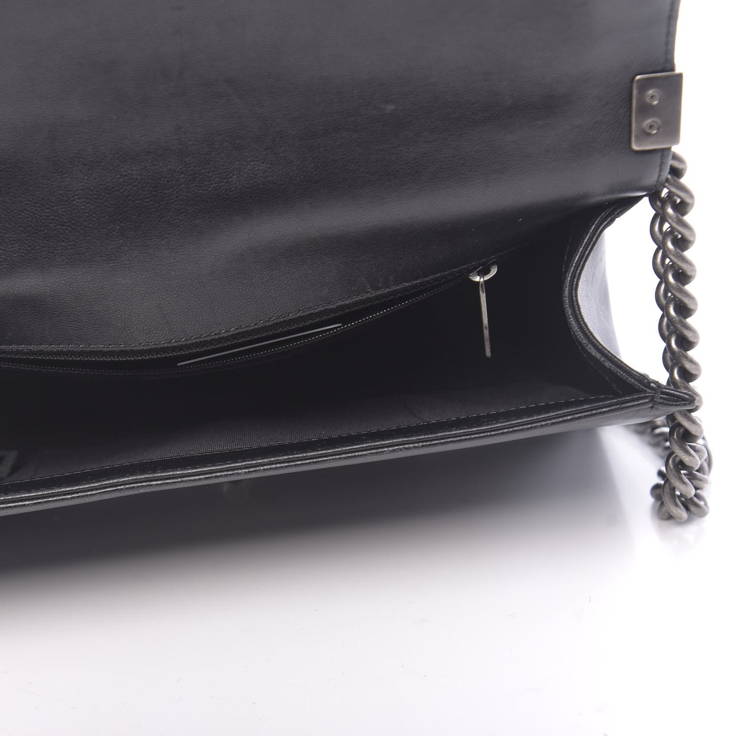 Lambskin Quilted New Medium Boy Flap Black