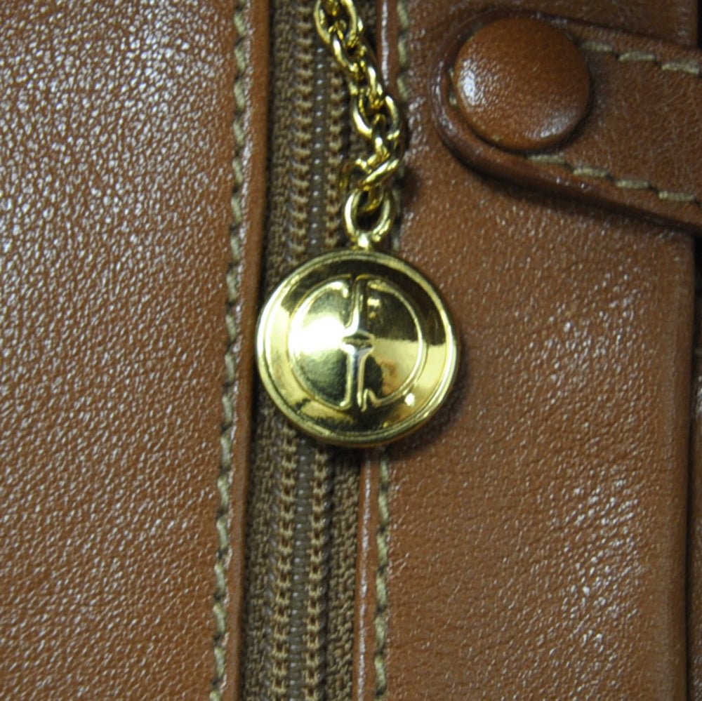 Gucci Leather XL Bamboo Drawstring Sling Backpack 8 of 9