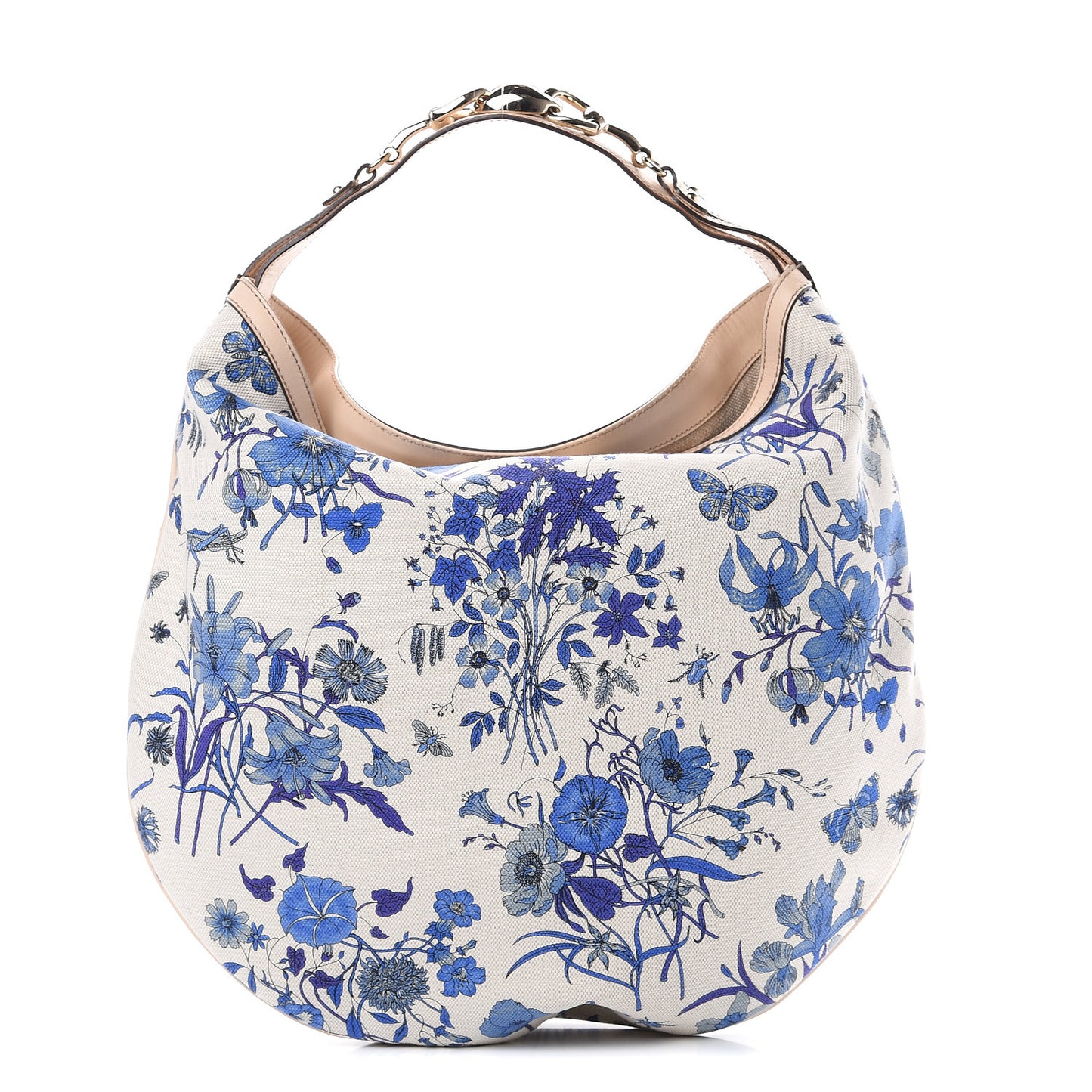 Canvas Flora Floral Large Wave Hobo Blue