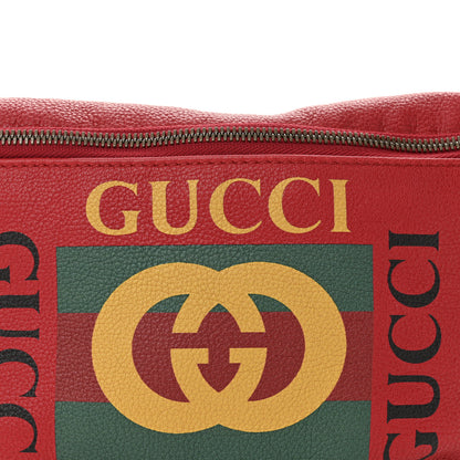 Gucci Grained Calfskin Logo Belt Bag Hibiscus Red 8 of 10