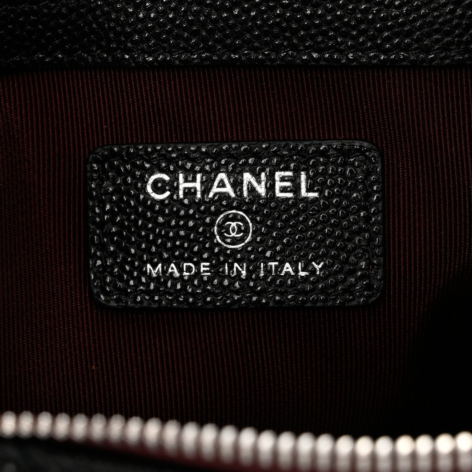 Chanel Caviar Quilted Medium Cosmetic Case Black 6 of 8