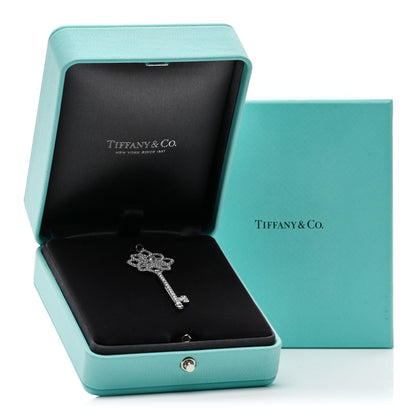 Tiffany Platinum Diamond Large Woven Key Pendant 5 of 5