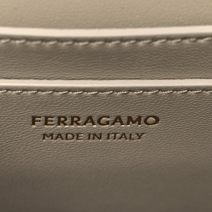 Salvatore Ferragamo Grained Calfskin Double Gancini Crossbody Stone 6 of 12