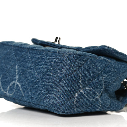 Chanel Denim CC Quilted Mini Square Flap Blue 10 of 13