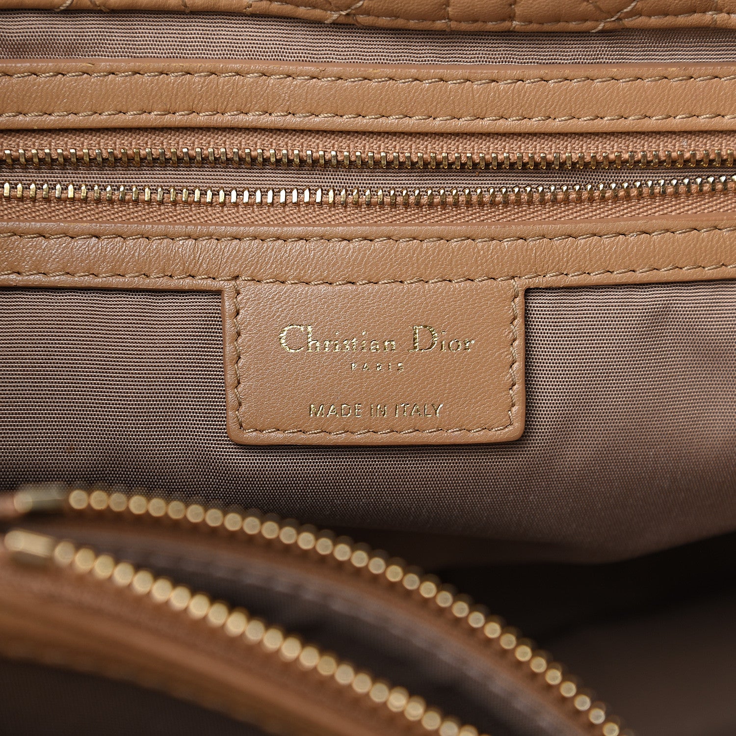 Christian Dior Lambskin Cannage Large Dior Soft Shopping Tote Beige 5 of 16
