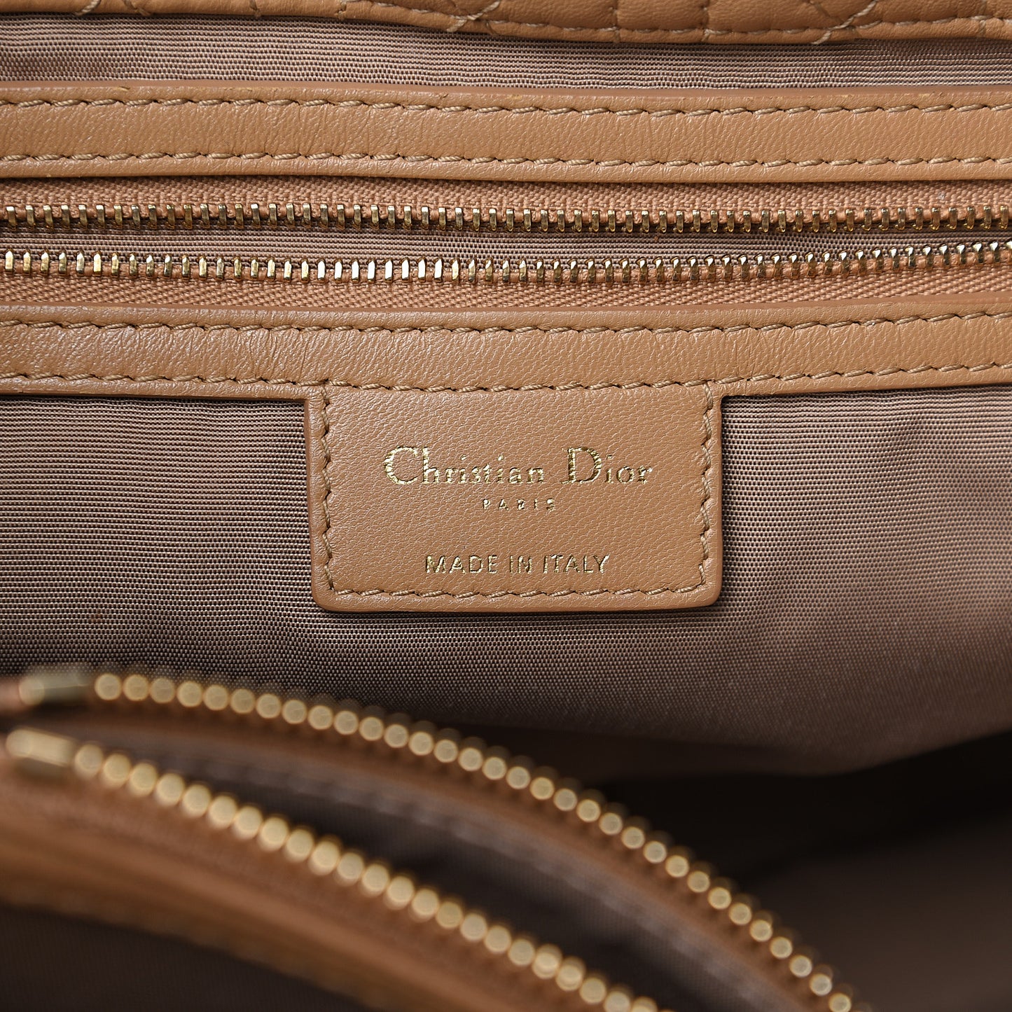 Lambskin Cannage Large Dior Soft Shopping Tote Beige