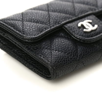 Chanel Caviar Quilted Flap Card Holder Wallet Black 10 of 12