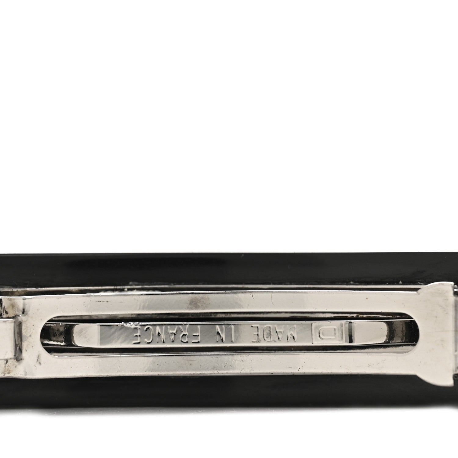 Chanel Resin Chocolate Bar CC Barrette Black 4 of 4
