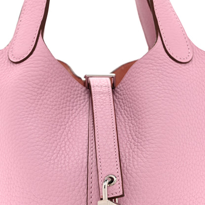 Hermes Taurillon Clemence Picotin Lock 18 PM Mauve Sylvestre 8 of 14