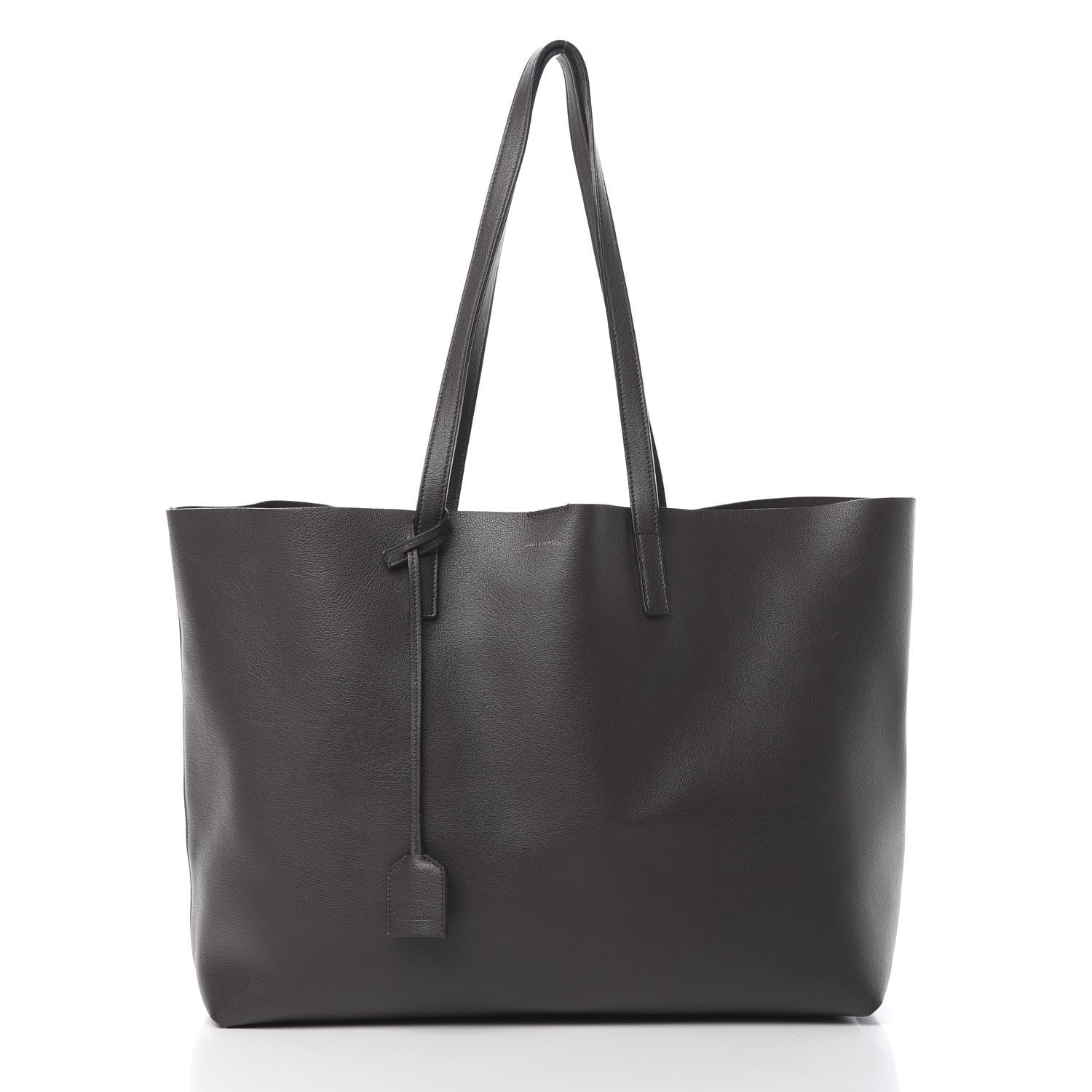 Saint Laurent Calfskin Large Shopping Tote Dark Grey 3 of 18