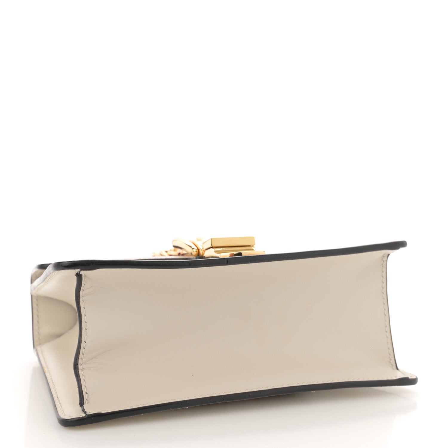 Gucci Calfskin Mini Sylvie Chain Shoulder Bag White 4 of 13