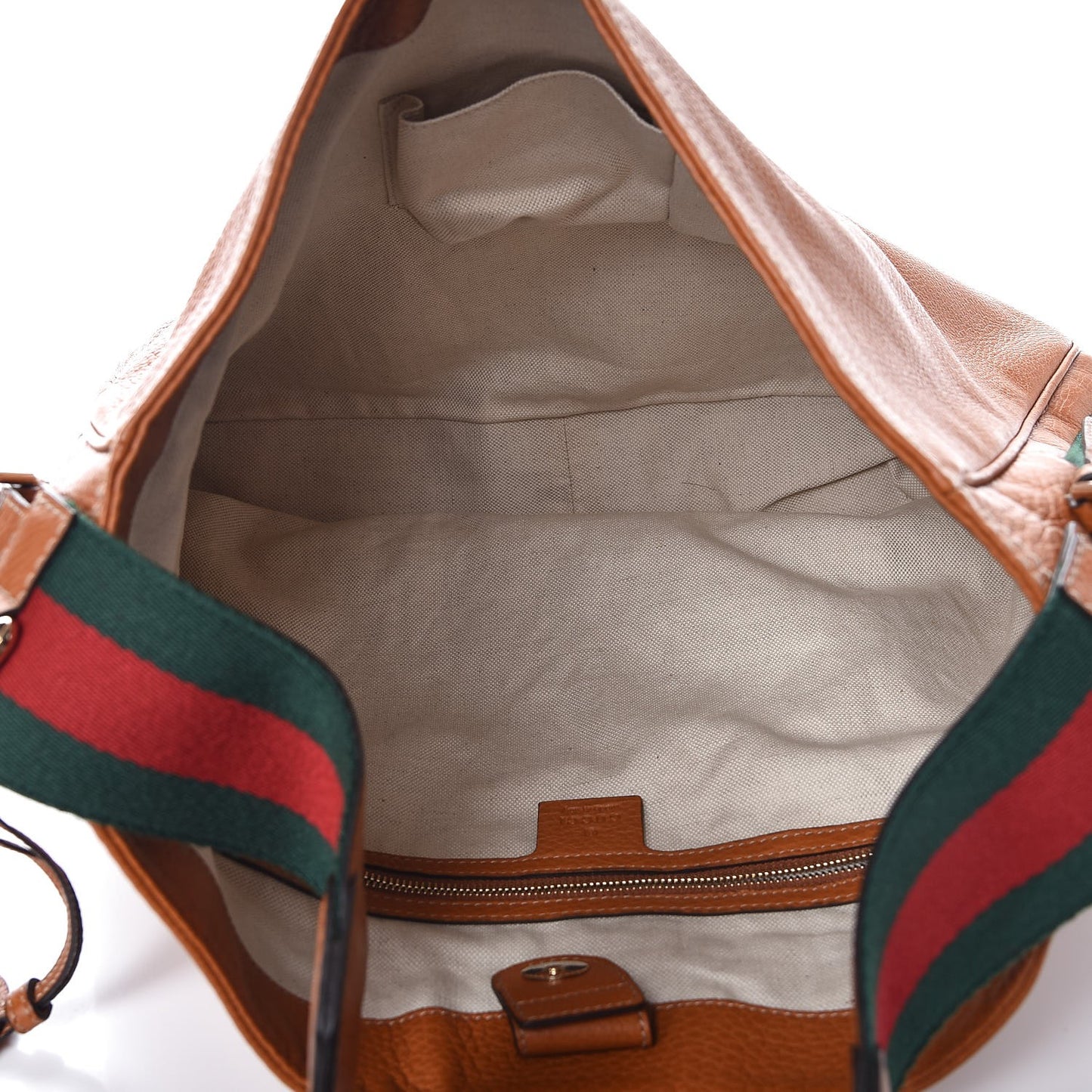 Pebbled Calfskin Medium Heritage Shoulder Bag Light Tobacco