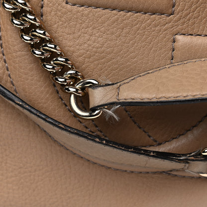 Gucci Pebbled Calfskin Large Soho Chain Shoulder Bag Nude 20 of 21