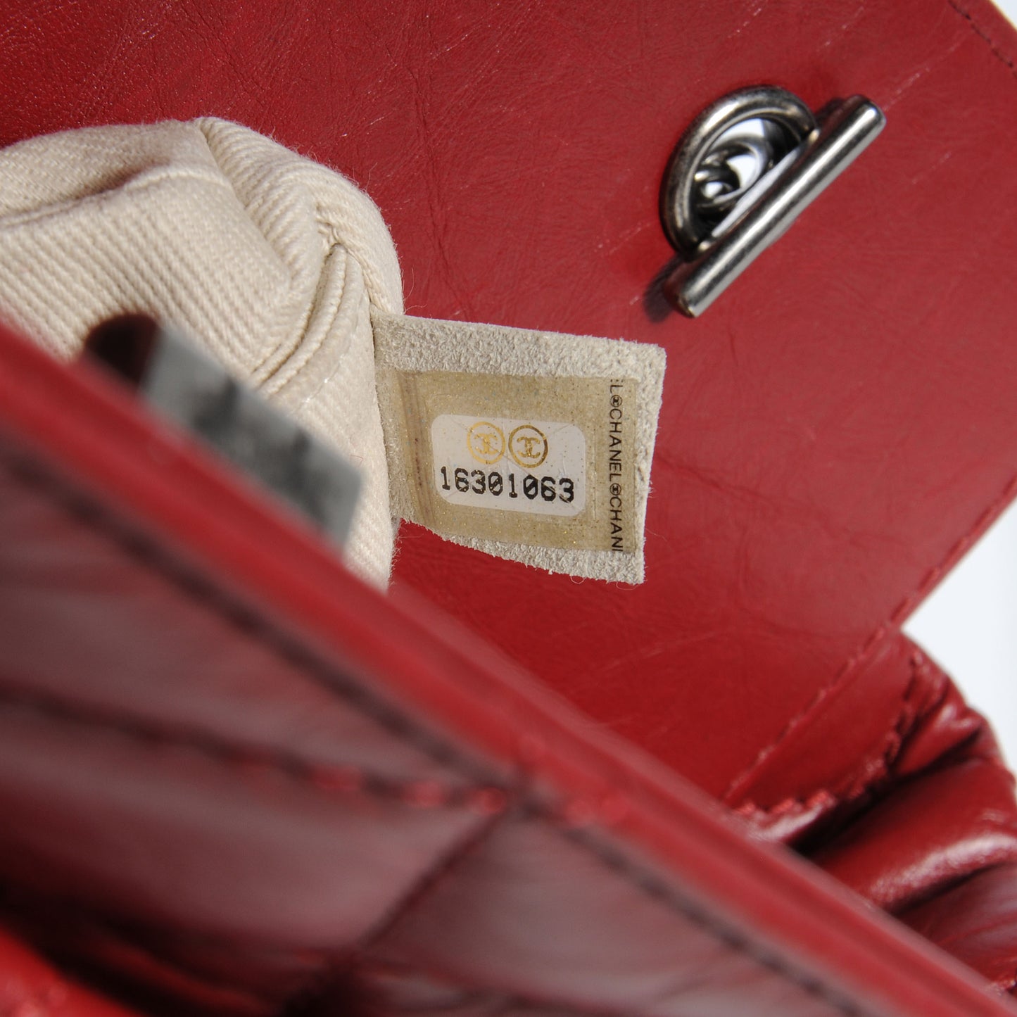 Aged Calfskin Reissue 2.55 Tote Red