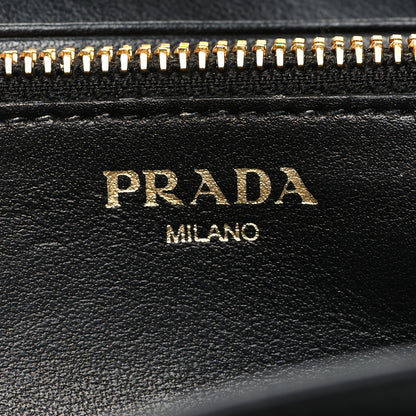 Prada Soft Calfskin Quilted Chain Wallet Black 6 of 10