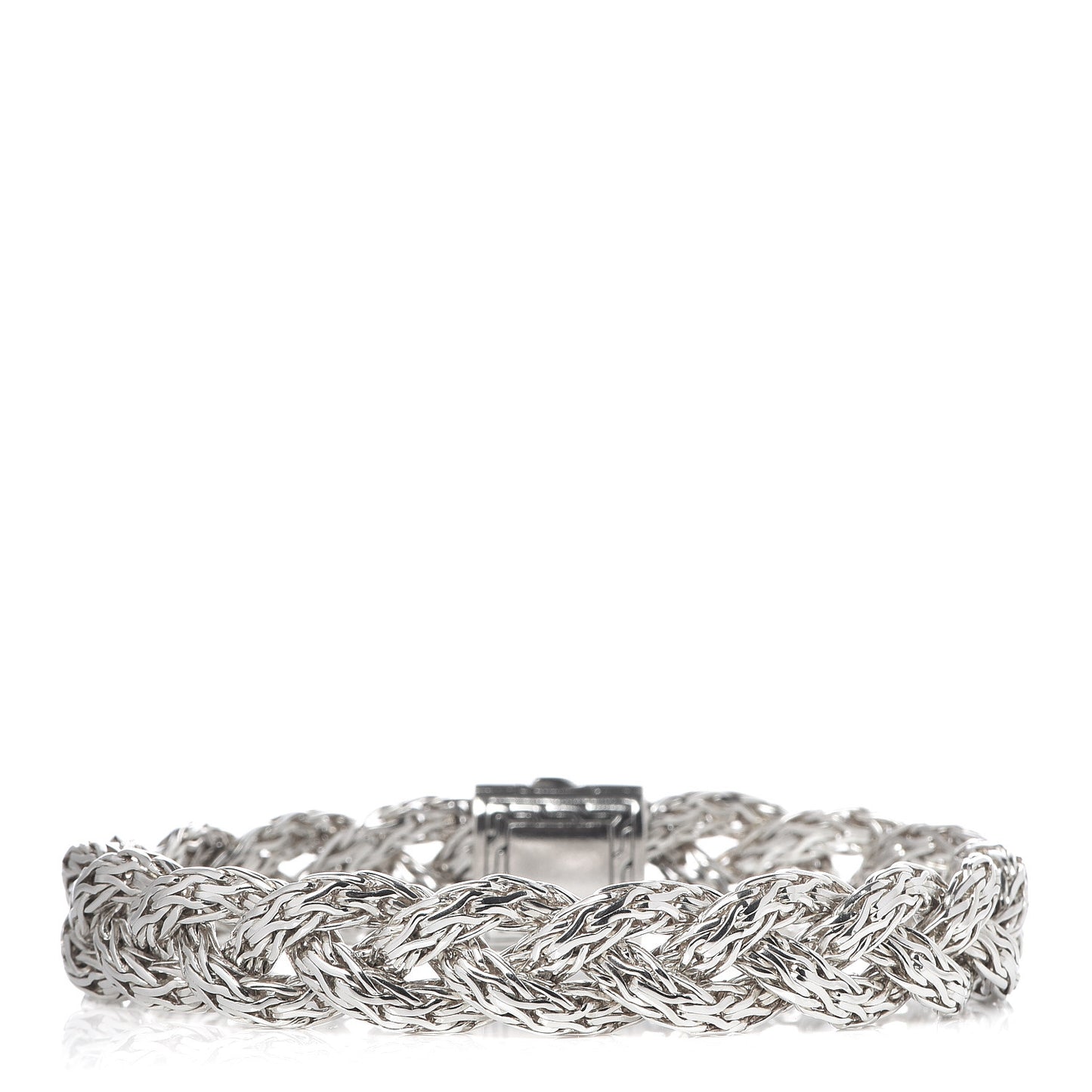 Sterling Silver Medium Braided Classic Chain Bracelet