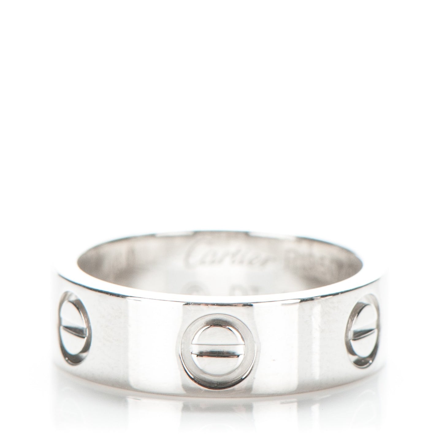 Platinum 5.5mm LOVE Ring 49 4.75
