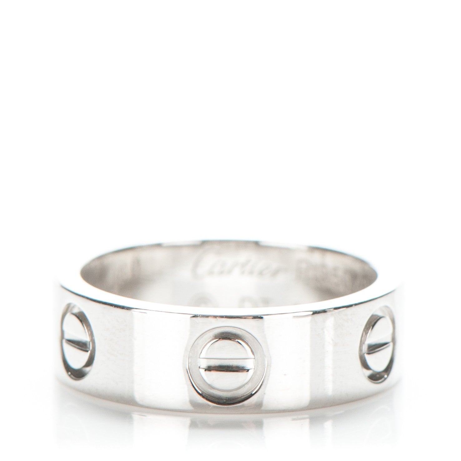 Cartier Platinum 5.5mm LOVE Ring 49 4.75 1 of 6