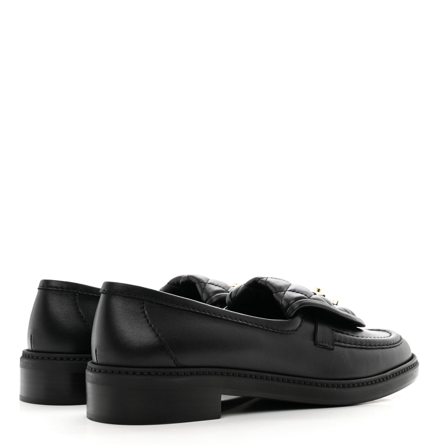 Lambskin Quilted CC Turnlock Loafers 40 Black
