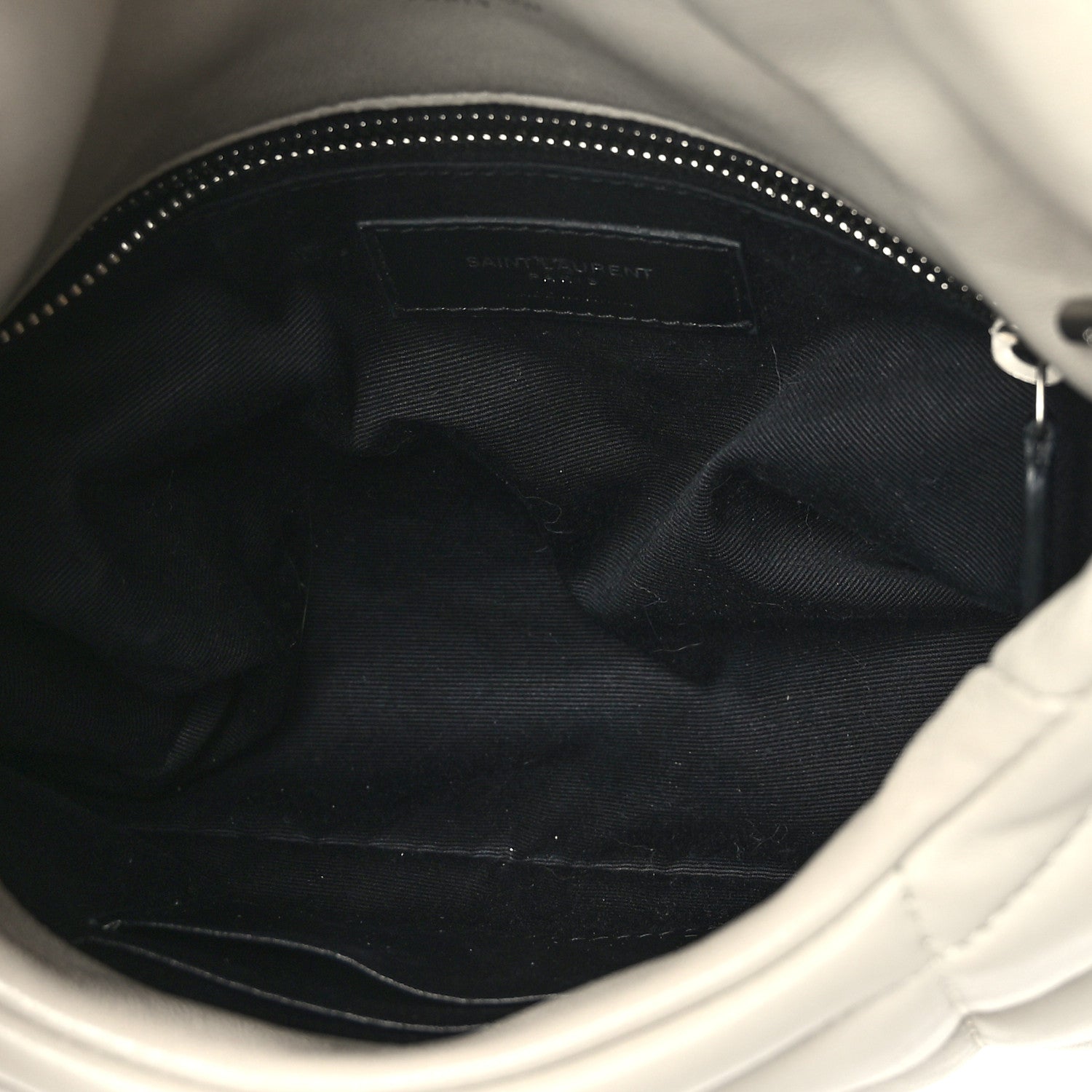 Saint Laurent Lambskin Quilted Toy Loulou Puffer Monogram Chain Satchel Crema Soft 5 of 9