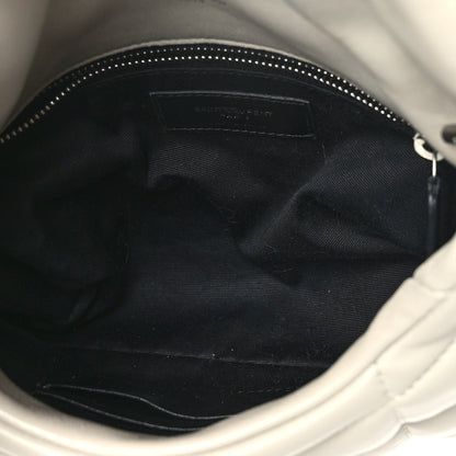 Saint Laurent Lambskin Quilted Toy Loulou Puffer Monogram Chain Satchel Crema Soft 5 of 9
