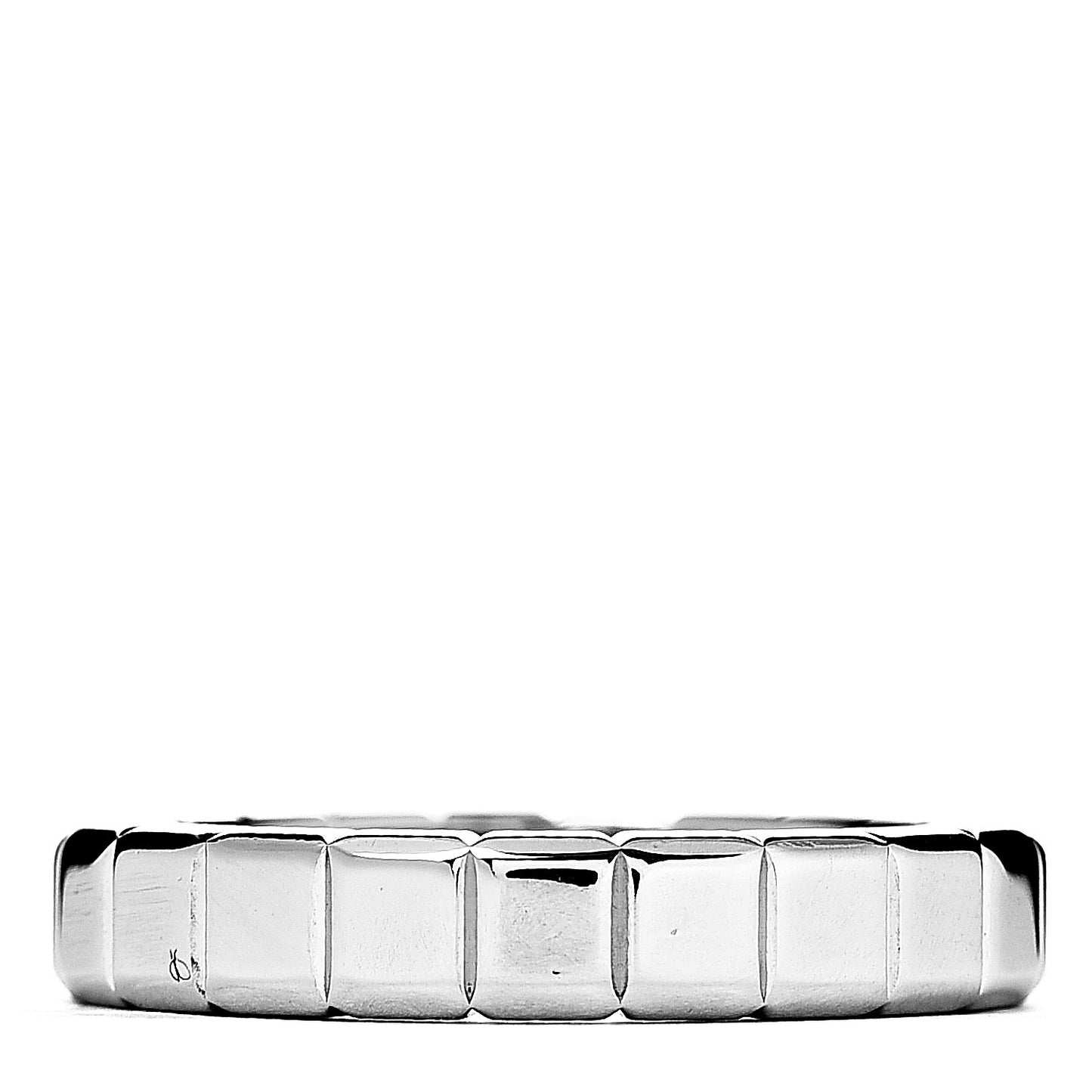 18K White Gold Ice Cube Band Ring 58 8.5