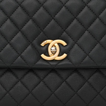 Chanel Caviar Quilted Medium Coco Handle Flap Black 8 of 10