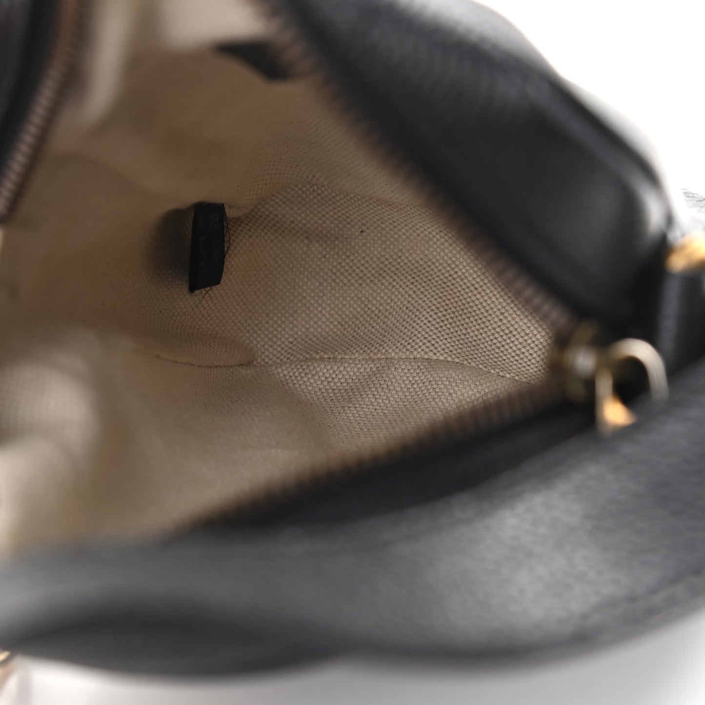 Grained Calfskin Mini Logo Messenger Bag Black