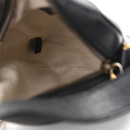 Gucci Grained Calfskin Mini Logo Messenger Bag Black 5 of 10