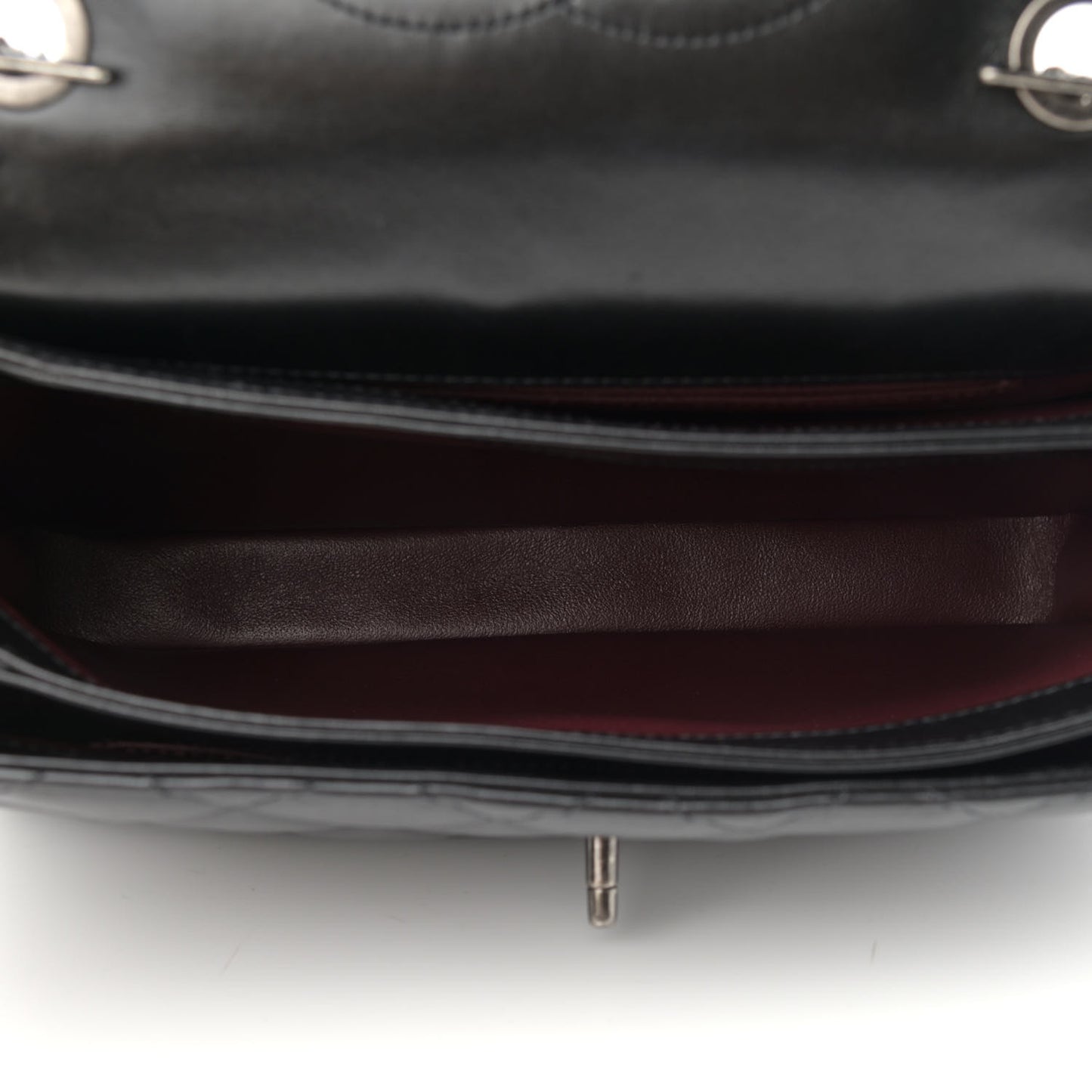 Lambskin Quilted Medium Trendy CC Flap Dual Handle Bag Black