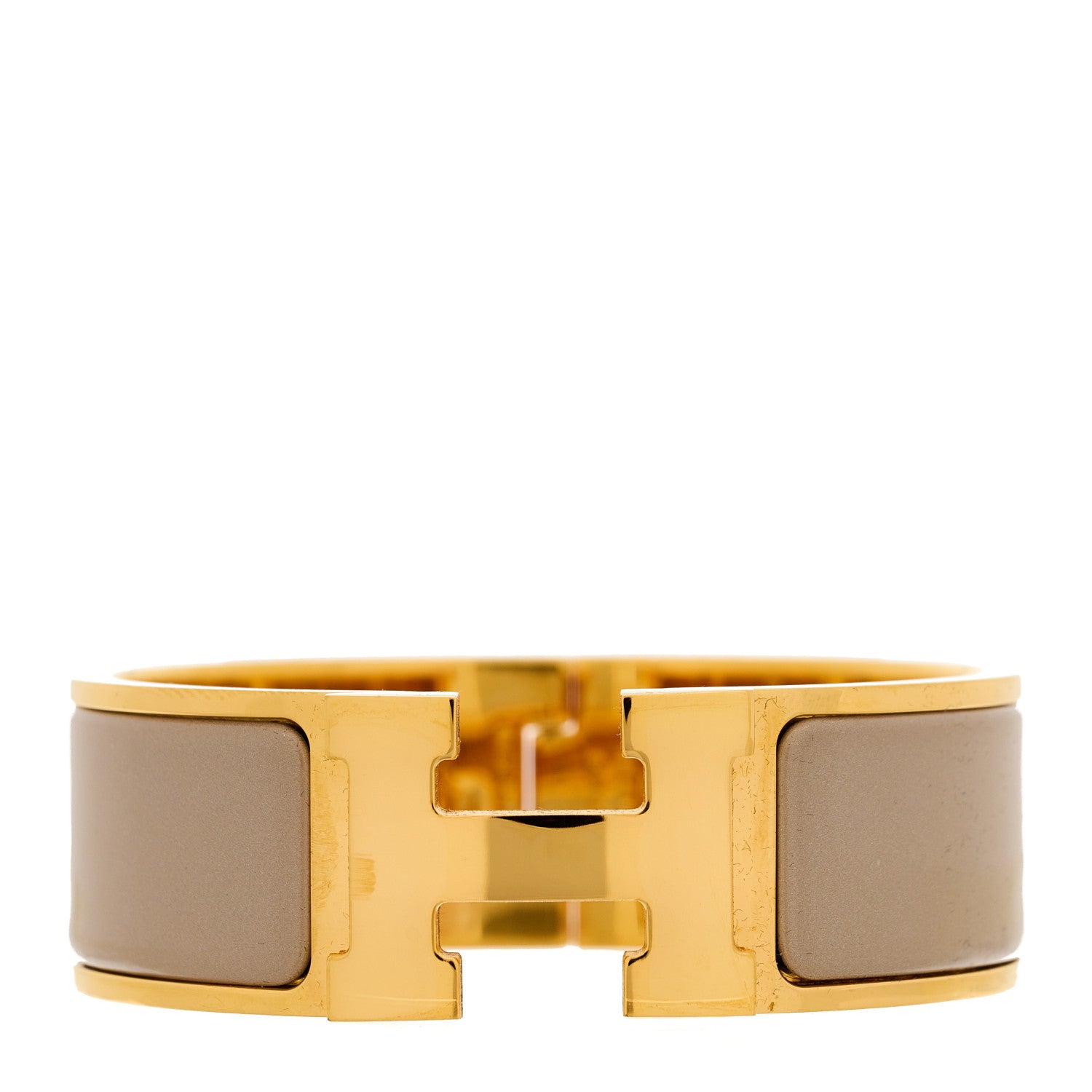 Hermes Enamel Wide Clic Clac H Bracelet PM Marron Glace 1 of 5
