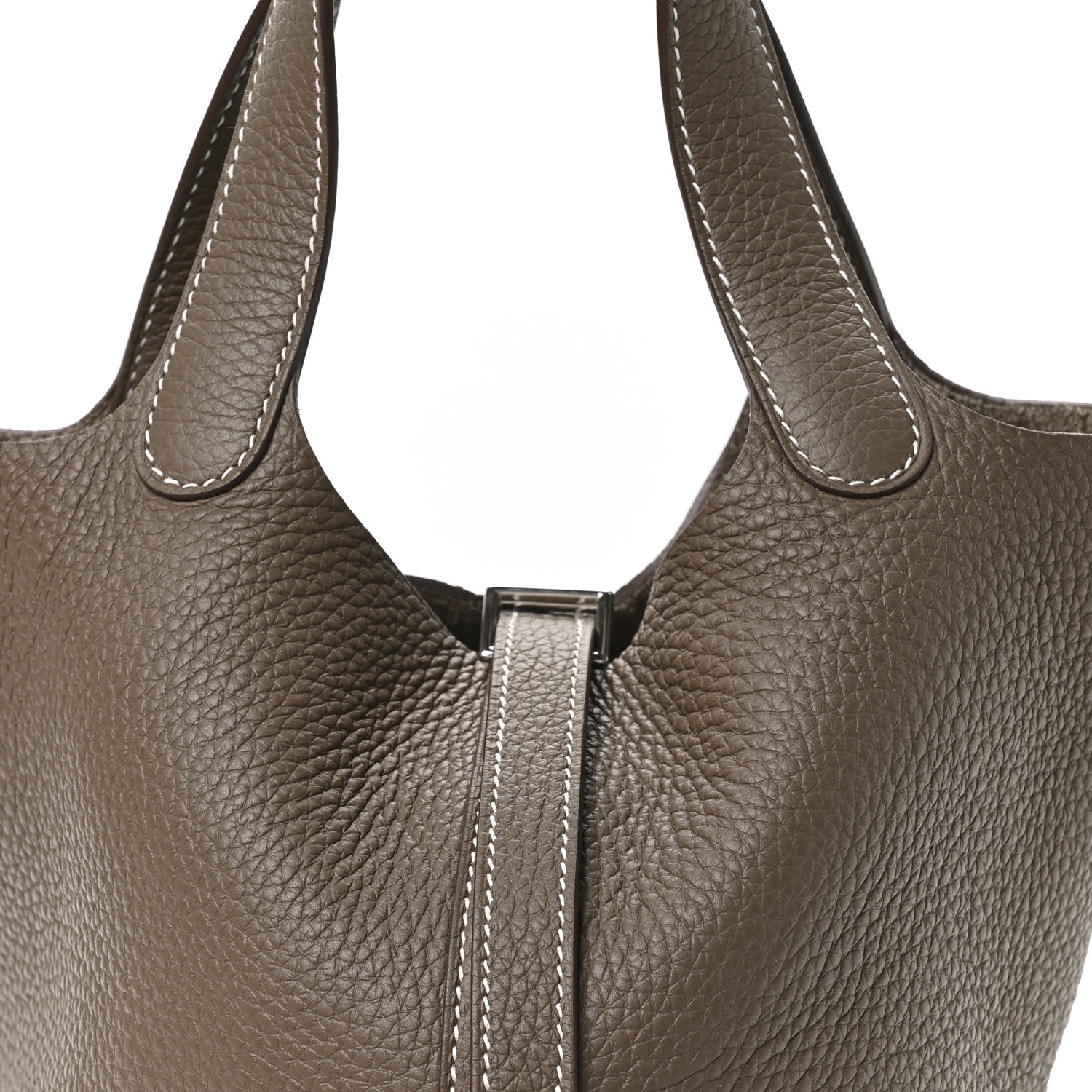 Hermes Taurillon Clemence Picotin Lock 18 PM Etoupe 8 of 13