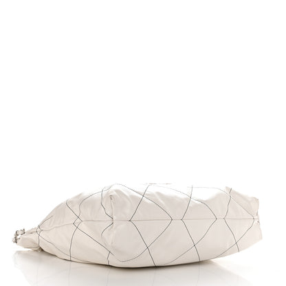 Chanel Shiny Calfskin Quilted Chanel 22 White Black 5 of 14