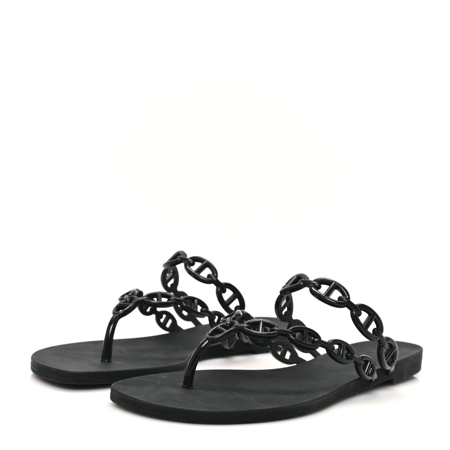 Rubber Chaine d'Ancre Island Sandals 38 Black
